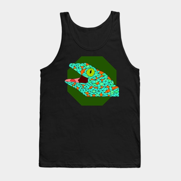 Geometric Tokay Gecko Tank Top by Wild Geometric